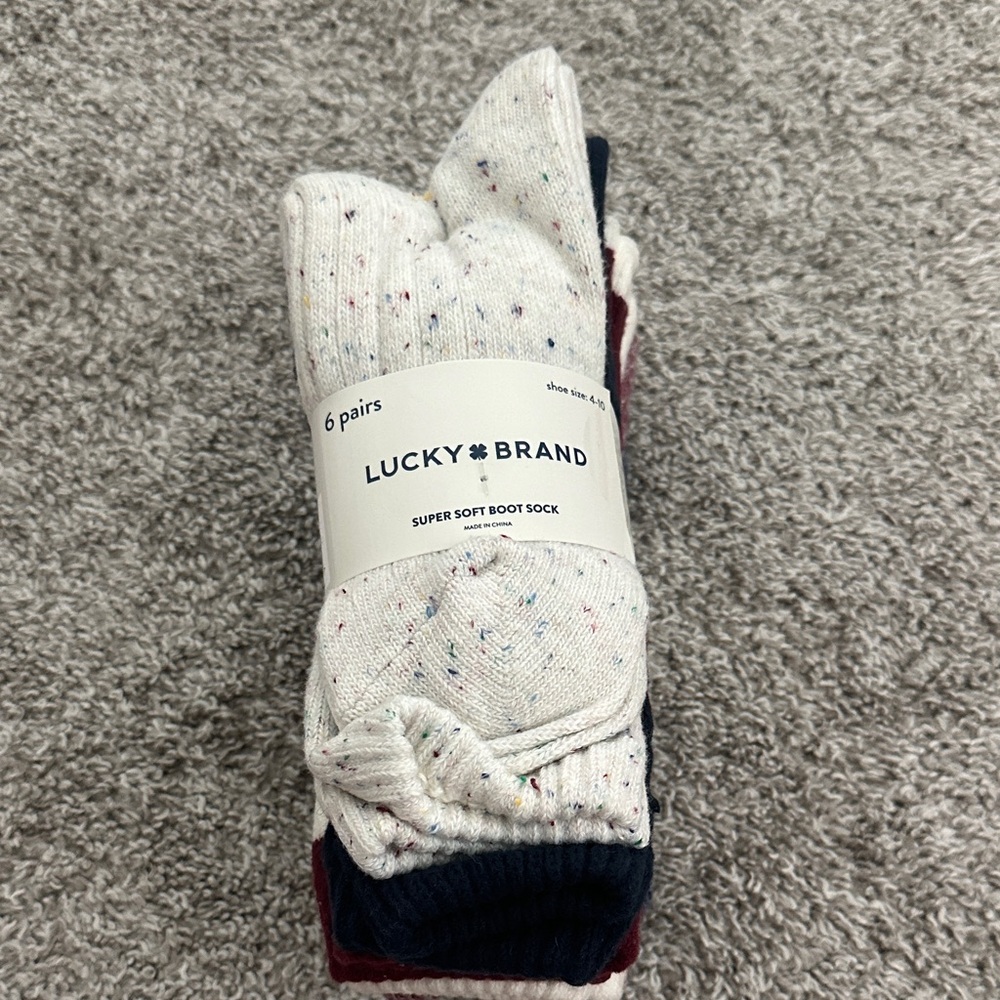 Lucky Brand Super Soft Boot Socks (6 Pairs)